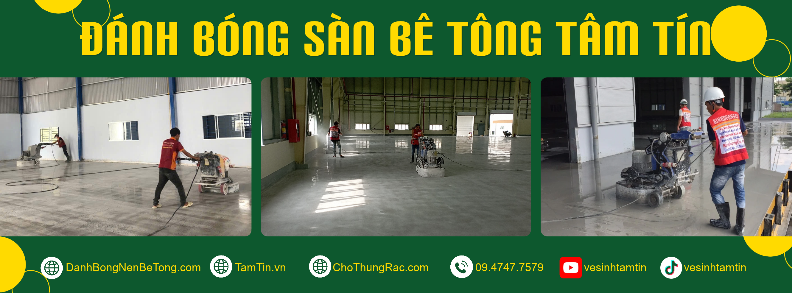 Đánh bóng sàn bê tông Tâm Tín